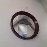 round mirror in smoked plexiglass 70s