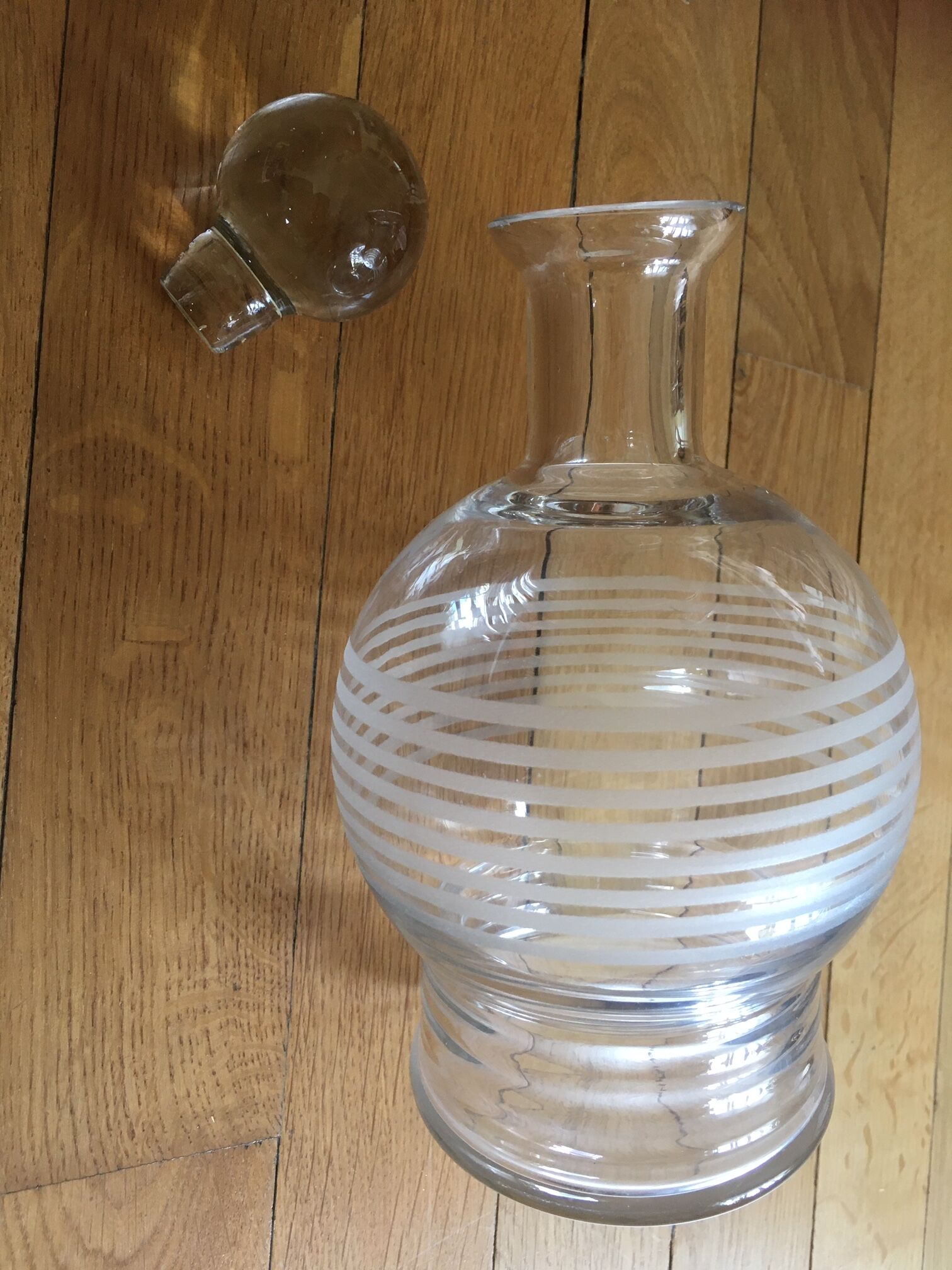 Vintage glass carafe