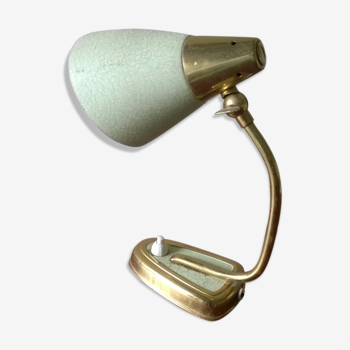 Lampe cocotte année 60 tôle et laiton