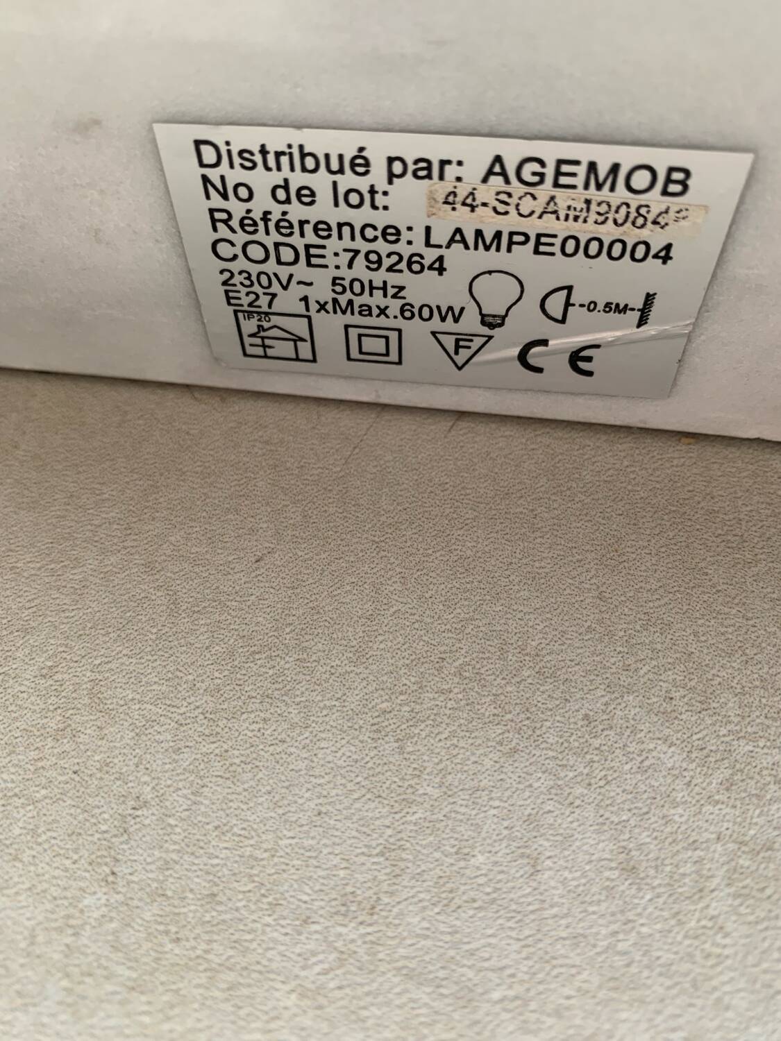Lampadaire arc agemob vintage 1970