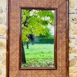 Vintage mirror, bamboo, cane and rattan, circa 1960's