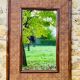 Vintage mirror, bamboo, caning and rattan, circa 1960s