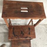 Former folding walnut library ladder