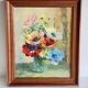 TABLEAU Vintage Bouquet aux ANEMONES