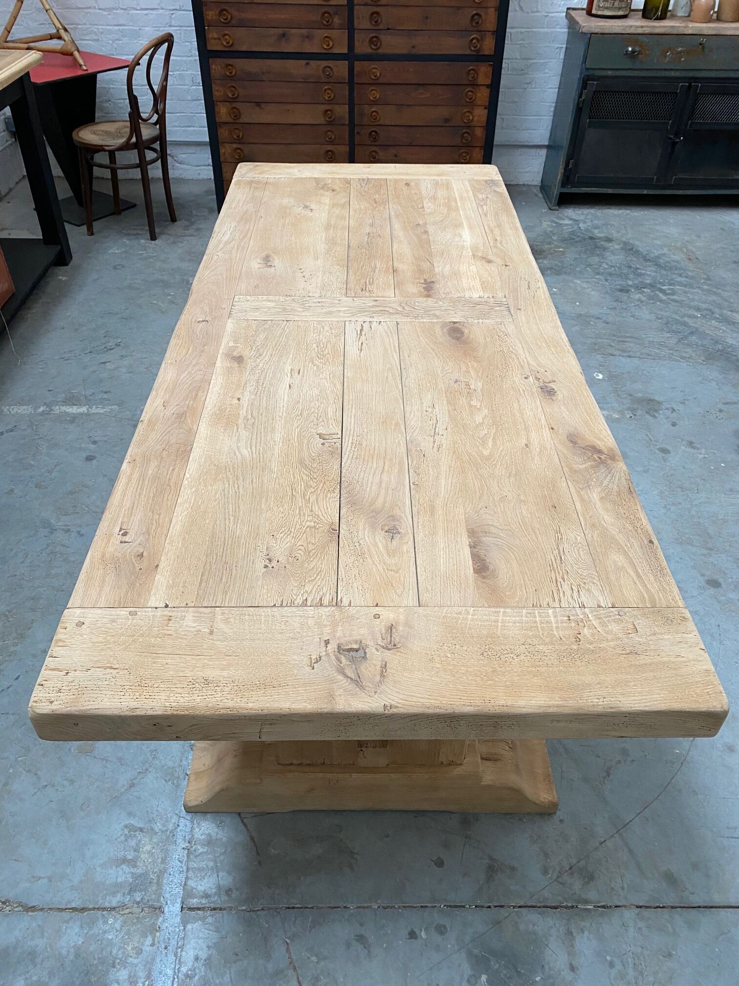 Solid oak farm table