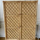 Vintage rattan cabinet