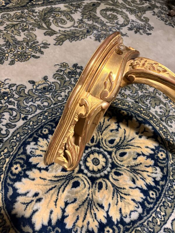 Ancien Console Murale Étagère Style Baroque Louis XV Rocaille Rococo