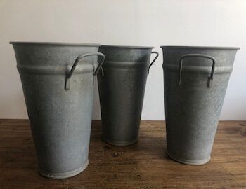 Zinc pot, florist vase