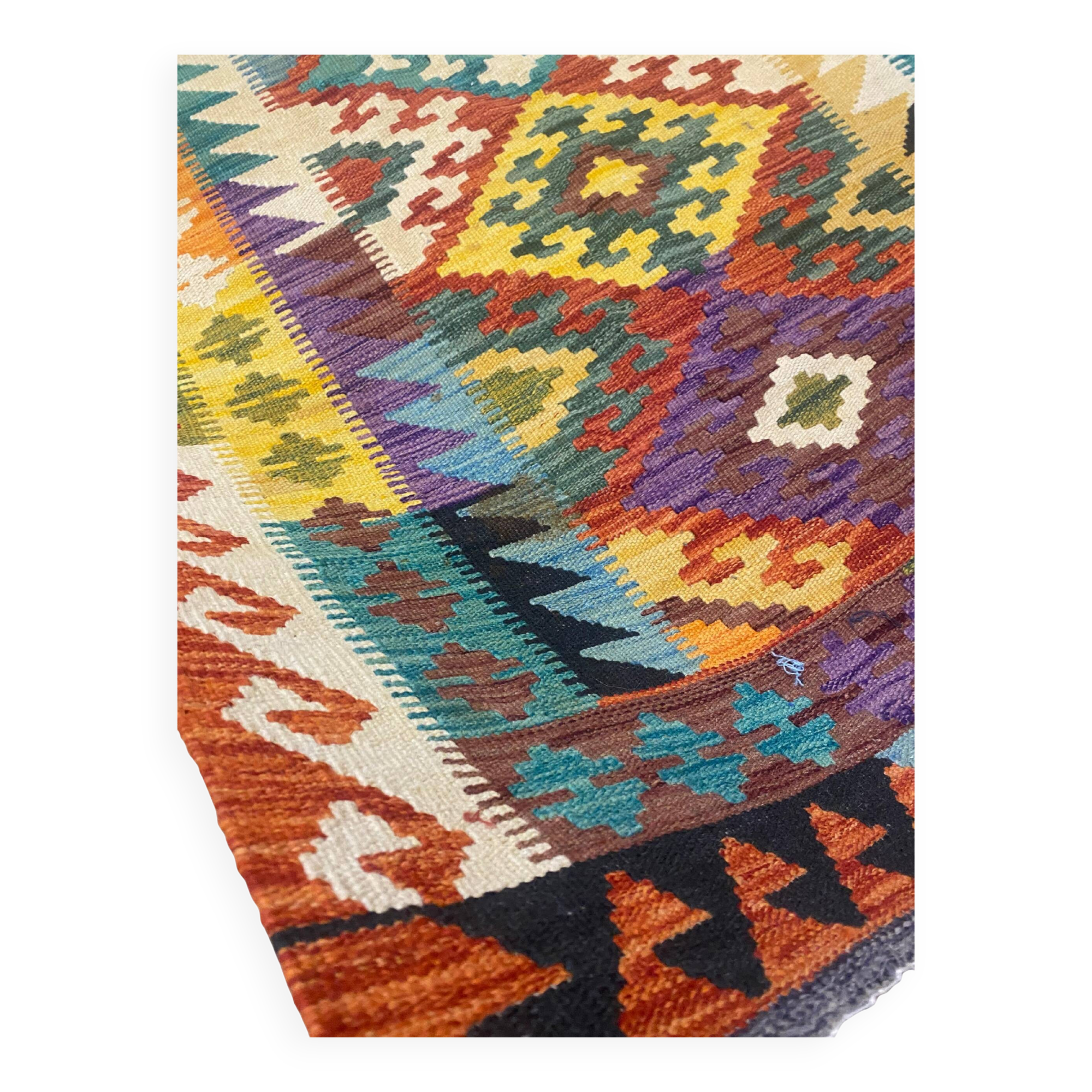 Tapis kilim afghan fait main 149 x 100 cm