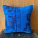 Vintage Turkish Wool Tribal Pillow, 18x18 Hand-Knotted Rug Cushion