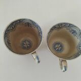 Set of fine earthenware cups