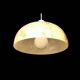 Art Deco pendant light in beige and vintage brown marble effect opaline glass