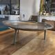 Vintage oriental silver-plated tea tray – Ø 60 cm