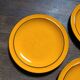 Set of three flat plates in glazed ceramic Thomas Germany from the years.