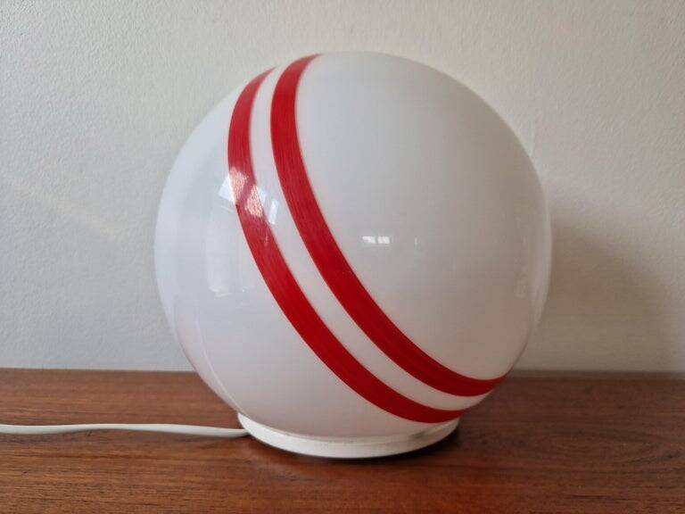 Very Rare Midcentury Table Ball Glass Lamp, 1970s