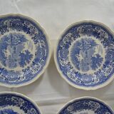 4 plates old faience 506 112 villeroy boch burgenland blue
