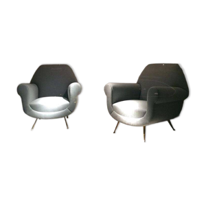 Paire de fauteuils italiens