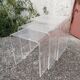 3 nesting tables in plexiglass
