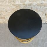 Spring-shaped end table in gold metal