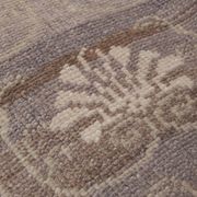 Vintage midcentury karapinar floral brown wool rug
