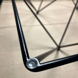 Alanda-style glass and steel coffee table from 1990.