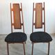 Paire de chaises mid-century en peau d'agneau Astrakan