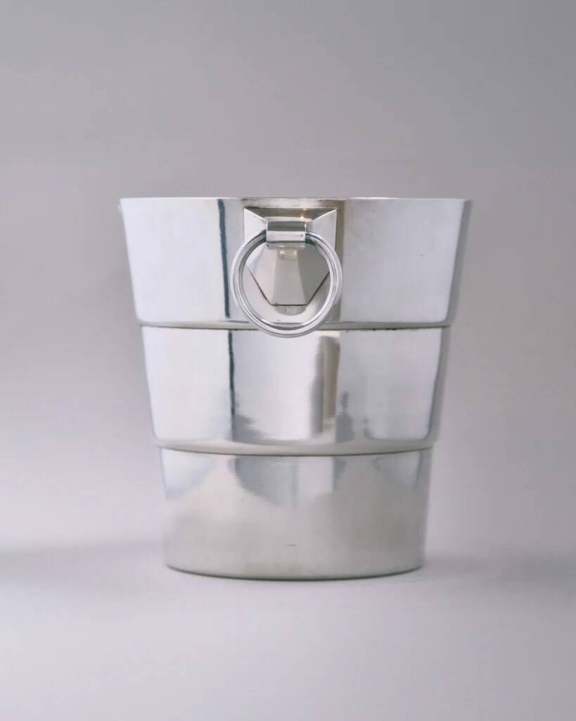 Art Deco silver-plated metal champagne bucket, 1930s