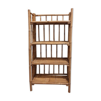 bamboo folding library, vintage, 60s