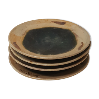 4 plates, handcrafted ceramics