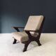 Rustic X Frame Lounge Chairs, Belgium, 1950s, Set of 2