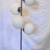 Lamppost 6 balls in white opaline, years 70
