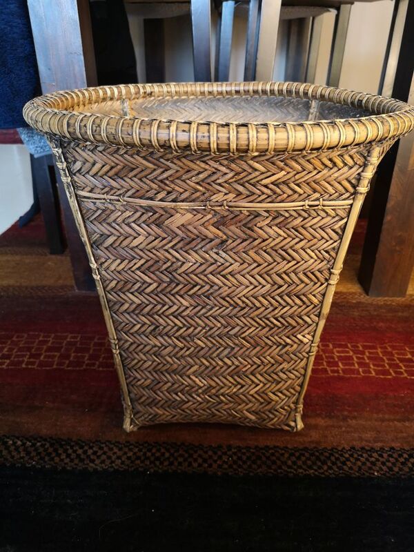 Corbeille, panier en rotin tressé, années 1920/1930