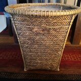 Corbeille, panier en rotin tressé, années 1920/1930