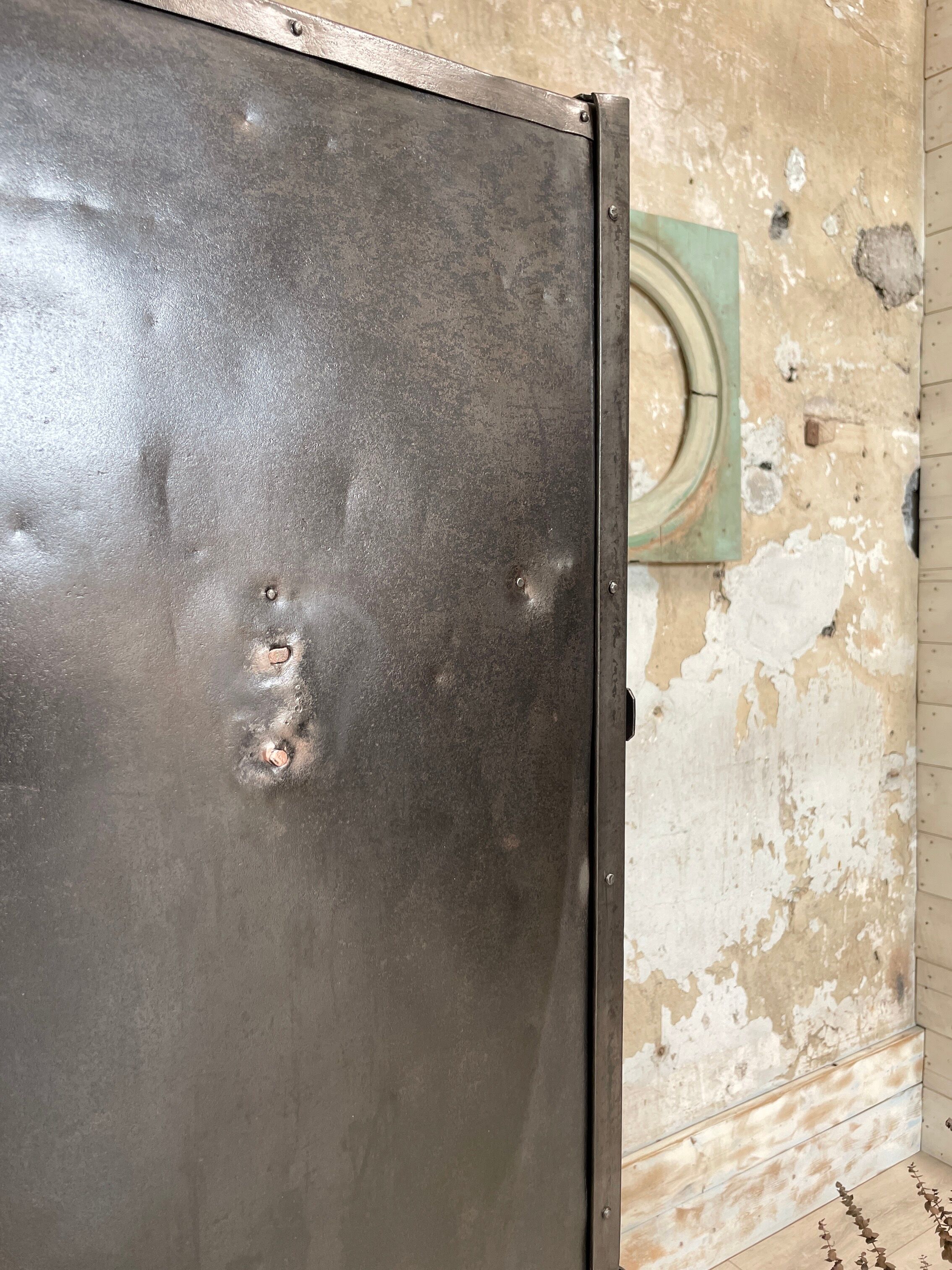 Industrial metal locker room