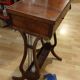 Lyre-shaped dressing table in solid Cuban mahogany from the Directoire period