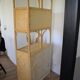 Etagère haute en rotin vintage