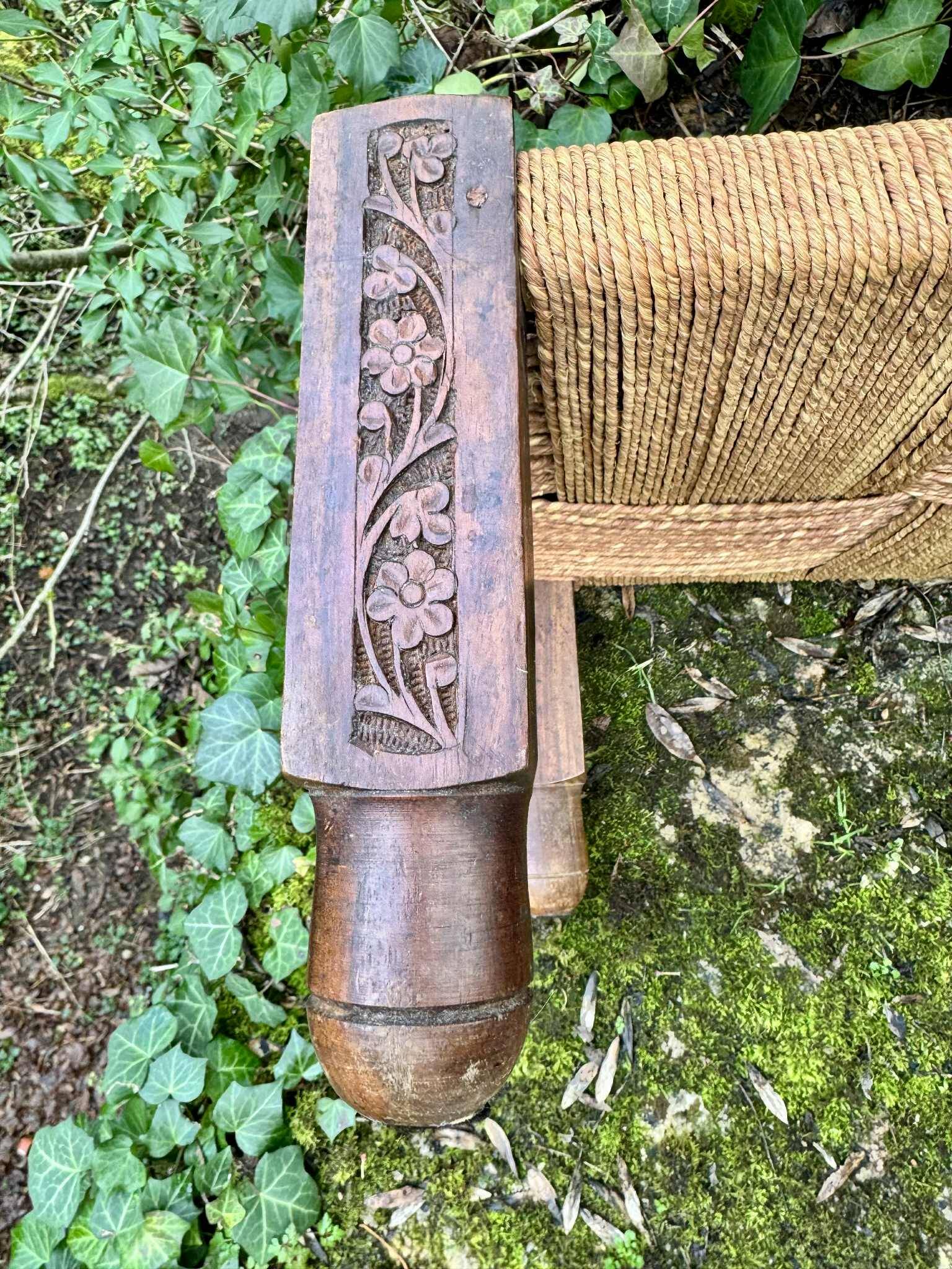 Large Indian rope stool from the early 20th century.