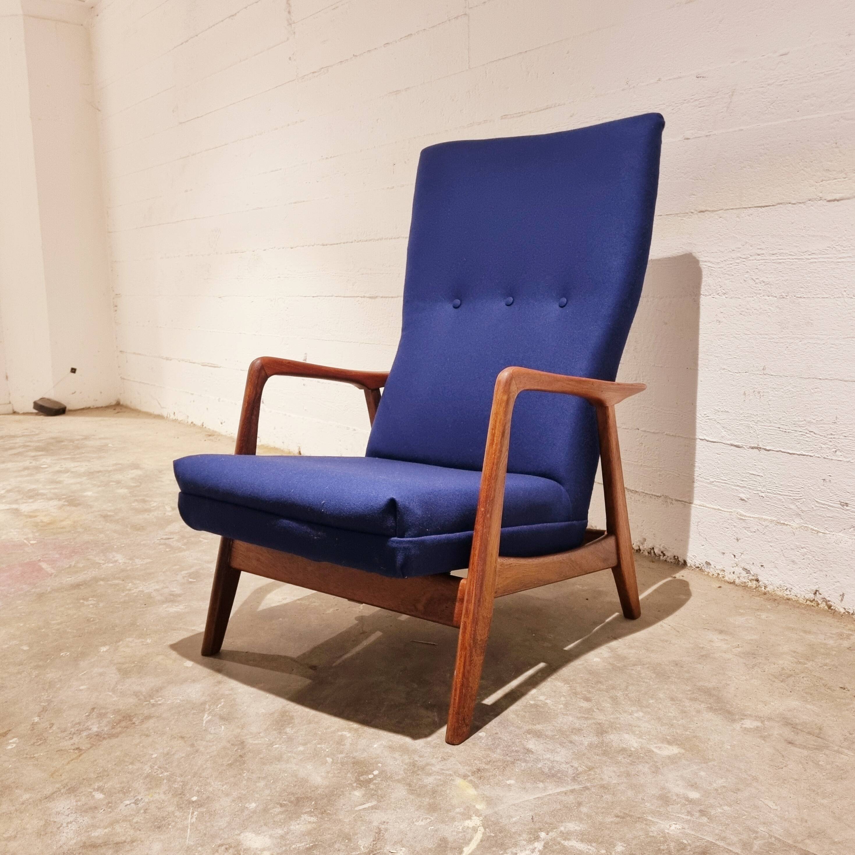 Tilting Highback Lounge Chair "Rock Siësta" by A. Relling and T. Bekken Arnestad Bruk, Norway 1957