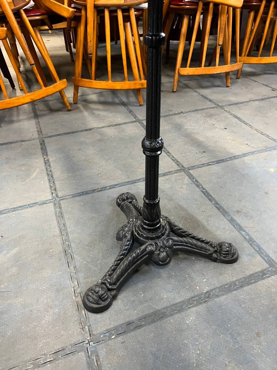 Black marble table