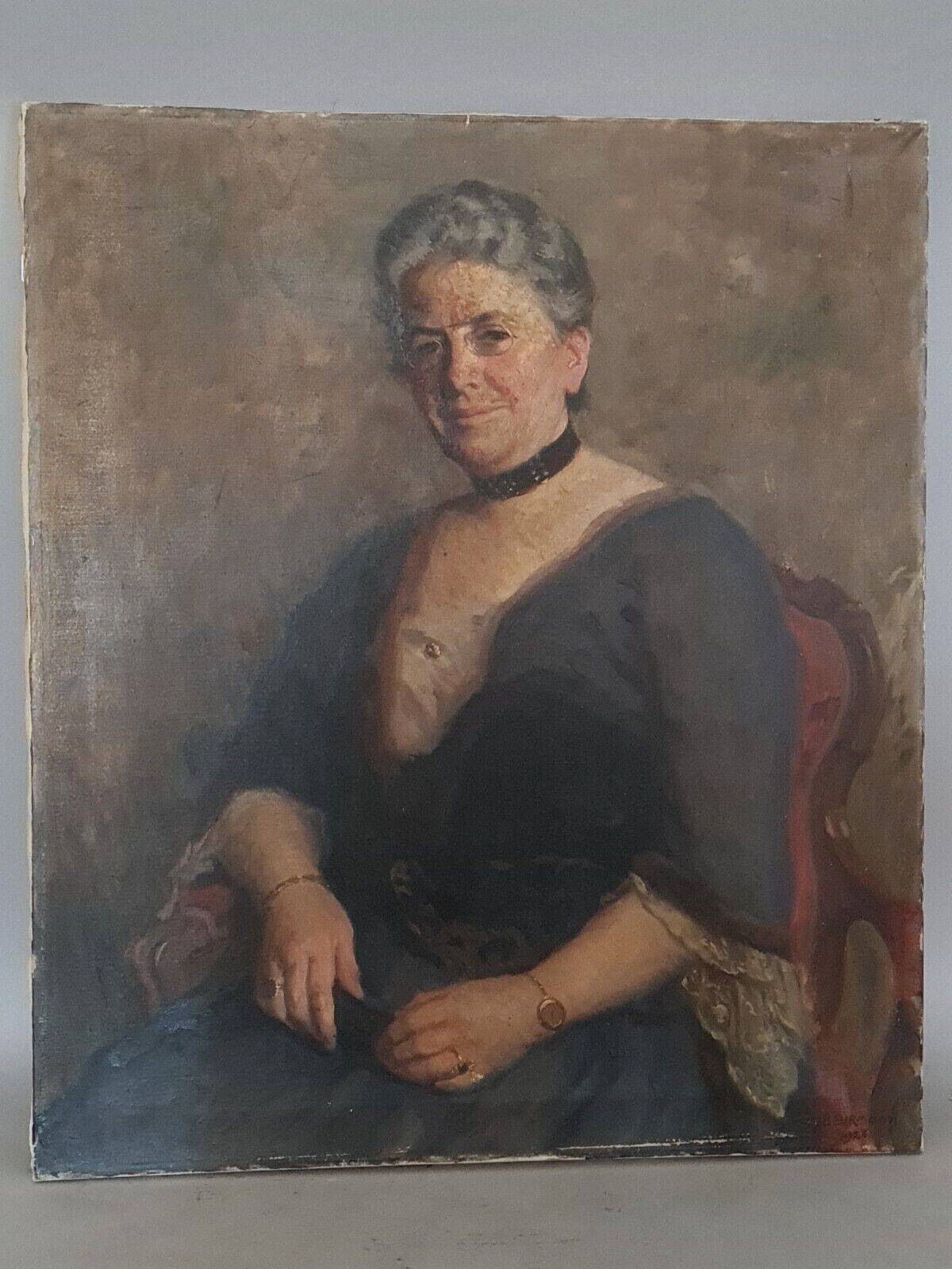 Portrait of a lady Emil Beurmann 1862-1951 Swiss painter Oil on canvas