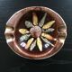 Ashtray flamed floral decoration