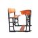 Large wooden school desk on wheels with desk flap, great for catering or the office