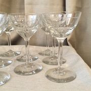 Suite of 10 glasses of port cooked wine or digestive glass shesel
