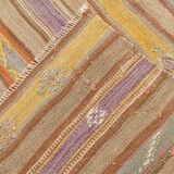 5x6 Soft Yellow & Purple Turkish Kilim, 168x135