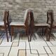 Suite de 4 chaises scandinaves vintage en teck années  1960