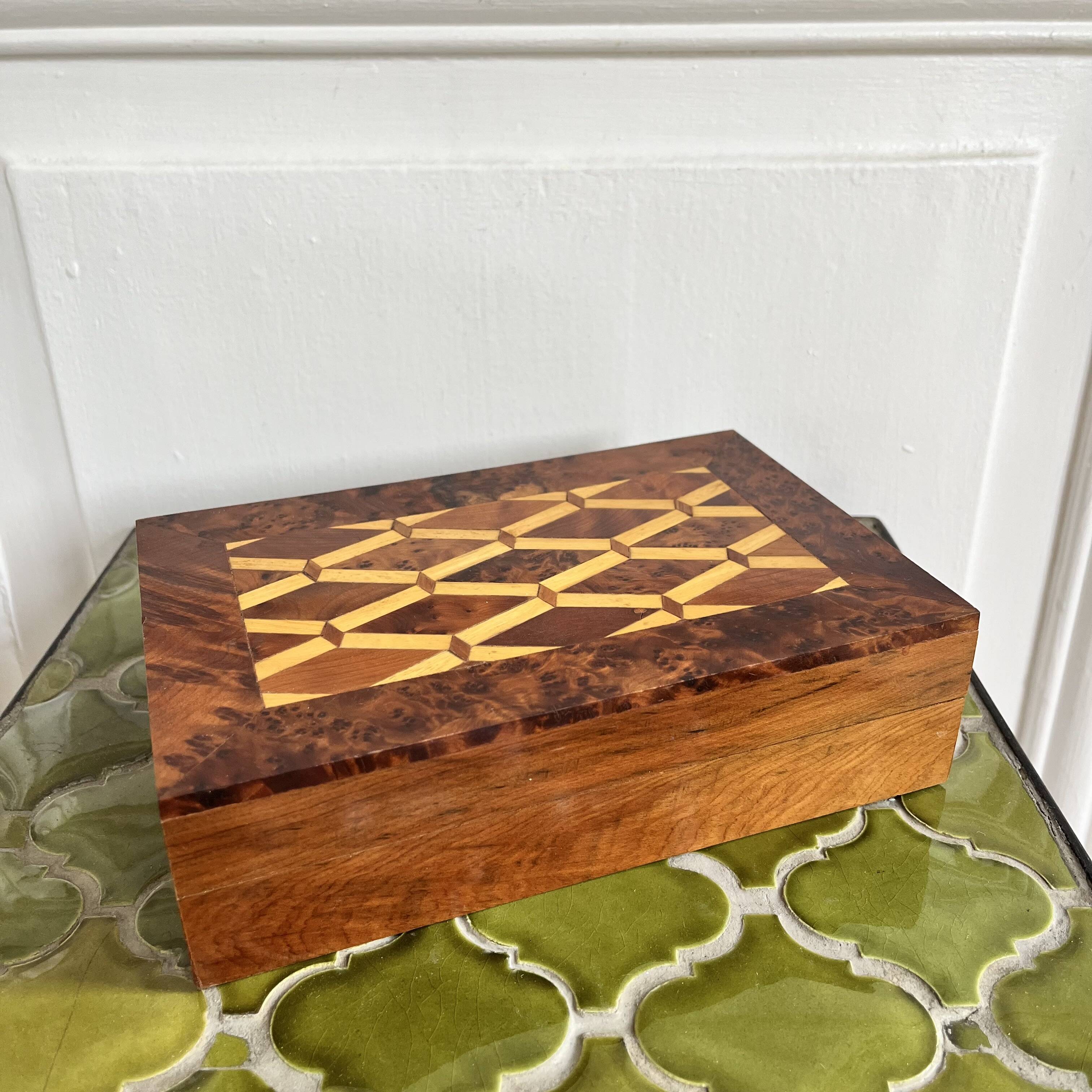Wooden marquetry box