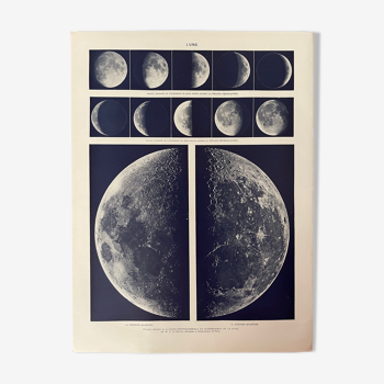Planche photographique sur la lune de 1928