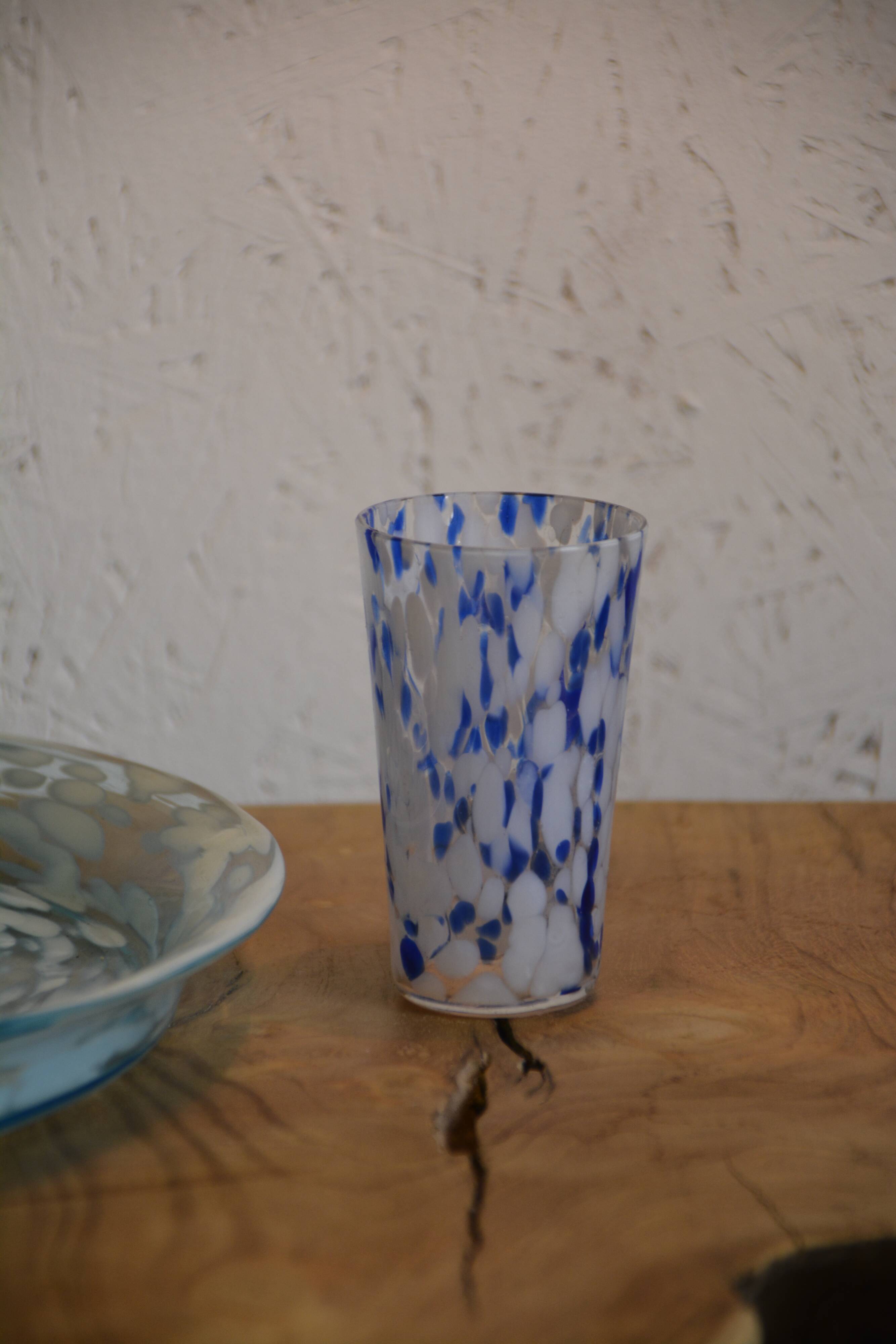 Blue glass top