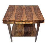 Exceptional Art Deco Flame Walnut Occasional Side Table - 1930s