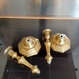 Pair of 18th century bronze candlesticks
